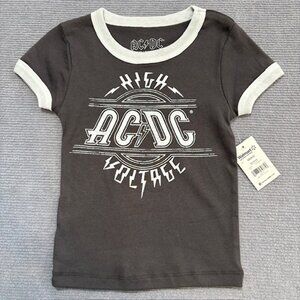 NWT  Youth Soft Lightweight Short Sleeve Licensed AC/DC Band Tee - Size 4/5/6